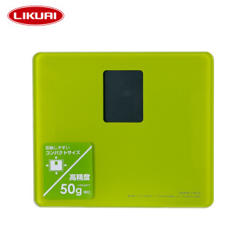 利快 DRETEC日本进口迷你体重秤 高精度电子称50g 小巧精致 绿色