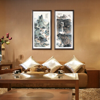 室全室美现代家居客厅简约实木挂画壁画近代画家张大千名人名画水墨山水画仙人指路 仙人指路-F 50cm*100cm/幅