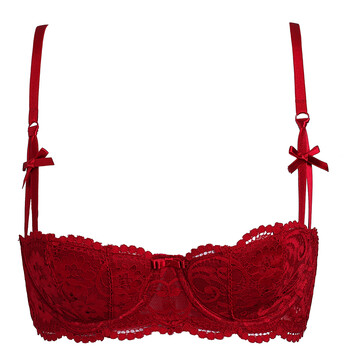 钰泰夏天半杯细带文胸薄模杯聚拢a杯薄款上托二分之一罩杯内衣女胸罩