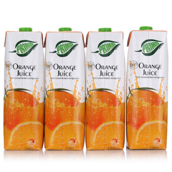 地中海塞浦路斯进口 普瑞达(PRIMA) 100%橙汁 1L×4瓶 整箱装