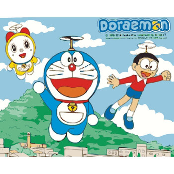 208新品油画机器猫数字油画 diy叮当卡通动漫哆多啦a梦儿童填色画叮当