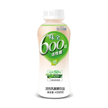 味全 活性乳酸菌饮料 低糖原味(甜菊) 435ml(4件起售)