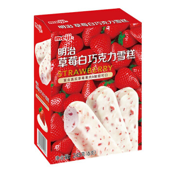 明治(meiji) 草莓白巧克力雪糕 245g (6支装) 彩盒