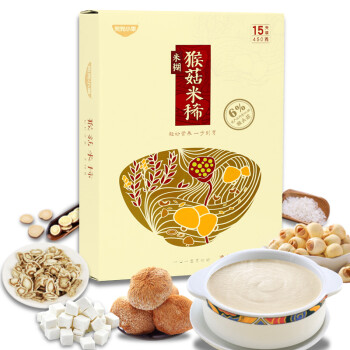 兜兜小果 猴菇米稀 猴头菇米糊 燕麦片营养早餐 450g/盒