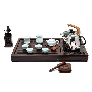 
                                                            汉唐（hantang） 茶具实木茶盘功夫茶具套装 快速炉自动抽水 知然木电茶台茶海排水式 黑紫檀知然20件套 68*41*7cm                