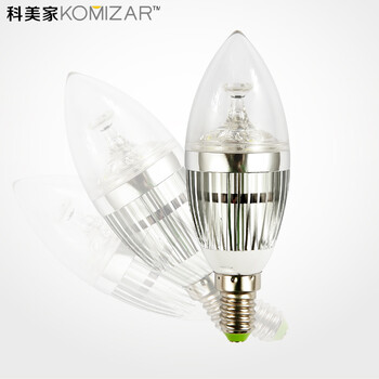 科美家光源led灯泡透明尖泡节能灯4瓦E14灯泡灯具8015 8015-暖白