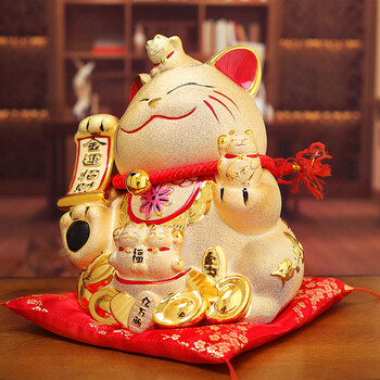 
                                        
                                        星扉超大号金色招财猫开业礼品摆件 陶瓷存钱罐储蓄罐 创意办公室摆件工艺品家居装饰品 金彩金运招财                