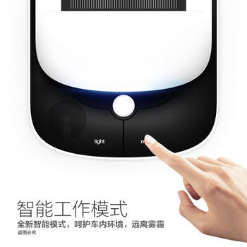 IdeaShow 空气净化器 太阳能净化盒子氧吧 专业车载杀菌PM2.5去味负离子 白色