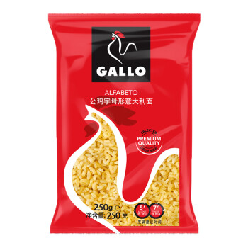西班牙进口 公鸡（GALLO）字母形意大利面250g　字母意面