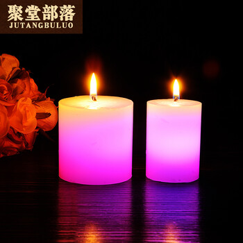 
                                        聚堂部落（jutangbuluo） 热光感应led蜡烛浪漫温馨电子蜡烛灯 婚庆家居装饰蜡烛 如图 7X7.2--240g                