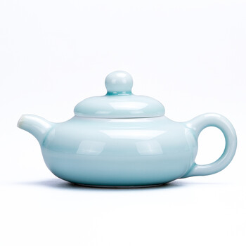 祥业进口高级黑檀木整套功夫茶具套装 整块红木实木茶盘龙泉青瓷茶具 4合一抽水电热炉多款可选 D款祥龙瑞意黑檀茶具大套组