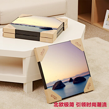
                                        云图办公装饰画现代简约家居酒店客厅墙画卧室挂画床头风景装饰画旭日东升 一套ABC画面 60*60(黑色框)                