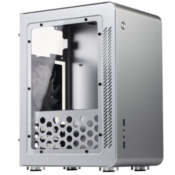 乔思伯（JONSBO）U3 MATX机箱 全铝 银色侧透版本 支持标准大电源