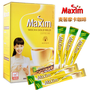 韩国进口 maxim/东西麦馨咖啡摩卡三合一咖啡麦可馨速溶咖啡粉12g/100