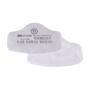 3M 3744K有机气体异味及颗粒物滤棉（必须配合3700滤棉承接座3200） 3744K滤棉整箱200片