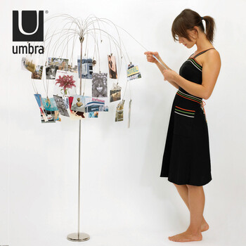 
                                        Umbra 加拿大 瀑布落地相片架相片树 创意不锈钢相框 婚庆婚礼用品 礼物摆件 大款落地式91x140cm 相片树                