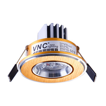 V-POWER 5-6公分射灯3w节能筒灯一体化天花灯全套背景墙灯牛眼灯 C07-3暖白光