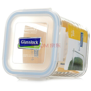 韩国三光云彩GLASSLOCK钢化玻璃饭盒密封罐微波炉保鲜盒RP530 920ML