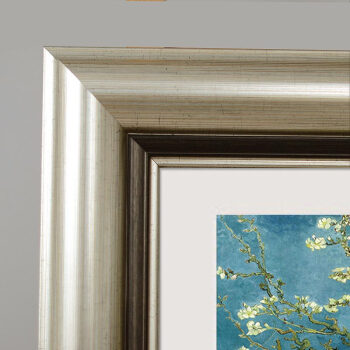 
                                        山迪 欧式客厅装饰画现代餐厅挂画卧室玄关壁画梵高向日葵 白玫瑰横版YK 50X60cm香槟色画框                