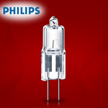 
                                                                                飞利浦（PHILIPS） 卤素灯珠卤钨灯珠插泡插脚12V标准型G4G6.35水晶灯光源 【须配变压器】G4【细脚】20w 单只装                