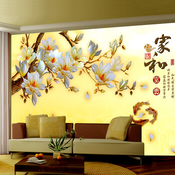 
                                        世轩 十字绣印花5D印花新款客厅系列大画2米5花开富贵牡丹玉兰花室雅兰香 小版 棉线家和富贵150*75                