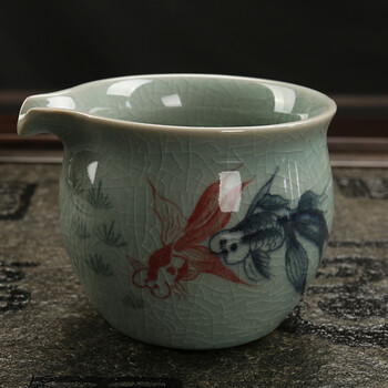 合申 天然整块黑檀木茶盘套装 实木功夫茶具茶海茶台手工雕刻排水 四合一电磁炉乌金石 电磁炉四合一哥窑套装