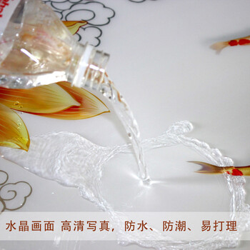 水晶装饰画挂画客厅现代卧室壁画挂画装饰画餐厅装饰画挂画三联无框画装饰画抽象装饰画挂画墙画 W03 60*60 三件套