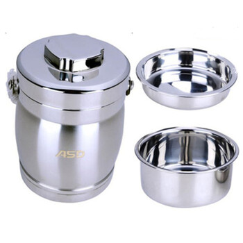 爱仕达ASD不锈钢鼓型保温桶 保温饭盒 2.5L- 1625G
