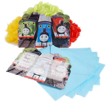 孩派HighPartyParty用品//主题派对用品//生日用品//托马斯主题邀请卡/6个