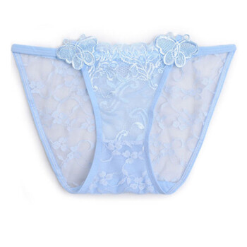 love) 性感女情趣内衣 蕾丝透明情趣女内裤 低腰蝴蝶结丁字内裤性感