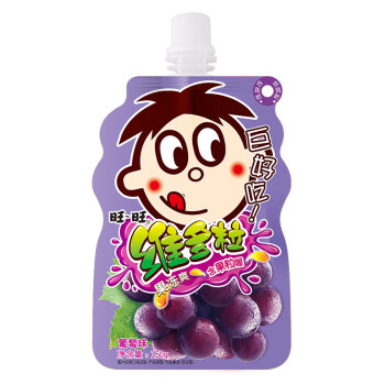 旺旺维多粒果冻爽 可吸果冻 儿童休闲零食零嘴 葡萄椰果 150g