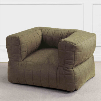 
                                        舒为居简约欧式沙发 环保丝派面料 单人沙发椅 休闲沙发 沙发椅 客厅沙发组合套装 懒人沙发 驼色脚凳                