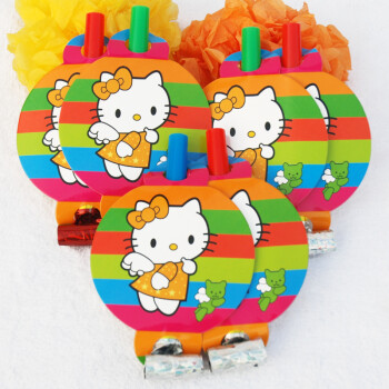 
                                        孩派HighParty/生日派对用品/生日装饰/Hello Kitty吹龙/6个                