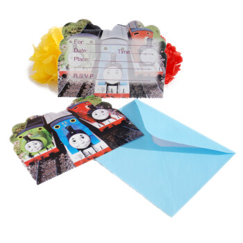 孩派HighPartyParty用品//主题派对用品//生日用品//托马斯主题邀请卡/6个