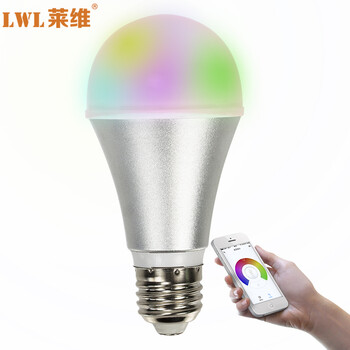 莱维LED智能灯泡led智能灯手机WIFI无线智能家居智能七彩灯 ktv灯光 摩灯RGB