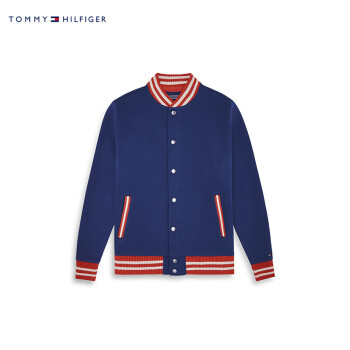 tommy hilfiger 男装开襟卫衣-mw0mw03544nw 蓝红452 l