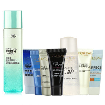 部分地区：欧莱雅 水润保湿套装（天才水+护肤旅行7件套）99元(199-100)