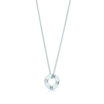 蒂芙尼(tiffany & co.) 纯银 罗马数字 圈形吊坠项链