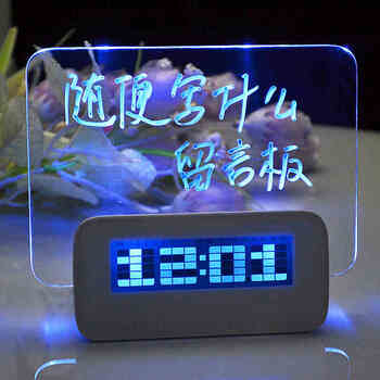 创意礼物送女友老婆男友闺蜜朋友实用创意新奇摆钟闹钟 带USB蓝