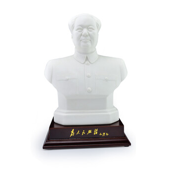笃牌 德化白瓷精品 开光伟人泽东像 毛主席像半身像 工艺品 家居摆件主席包我一生平安