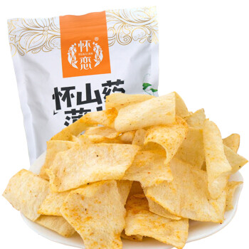 怀恋 休闲零食 山药锅巴 烧烤味 怀山药片 薯片小吃 160g
