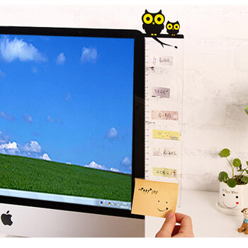 办公桌面可爱卡通电脑显示器屏幕透明留言板