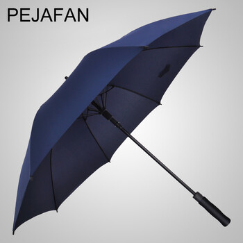 
                                                                                PEJAFAN高端雨伞男士超大商务伞双层加厚自动长柄伞双人大伞户外高尔夫伞超强防风防晒晴雨两用伞 110CM中号双层内黑                