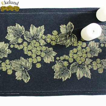 瑞典ekelund 欧式 黑色 现代 时尚 葡萄 简约 桌旗 白葡萄 35*120cm
