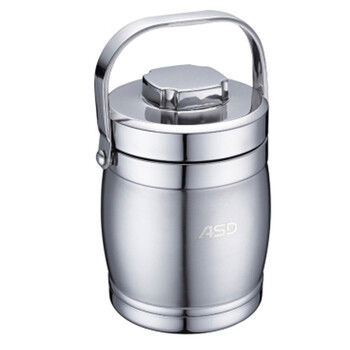 爱仕达ASD不锈钢鼓型保温桶 保温饭盒 2.5L- 1625G