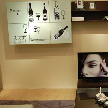 凡雅空间 个性红酒架酒瓶酒杯墙贴 酒吧文化咖啡店西餐厅玻璃橱窗装饰贴画 红酒瓶 特大号