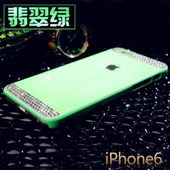 一口米  iphone6puls手机壳韩国潮 苹果6 4.7/5.5金属奢华水钻闪粉保护套 土豪金 I6p