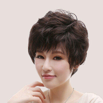 贝丽丝假发中老年假发女短发直发假发中年人女