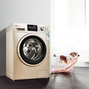 小天鹅（LittleSwan）滚筒洗衣机全自动 金色超薄 智能控制 BLDC变频 8公斤变频  TG80V80WDG（专）