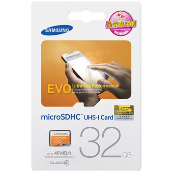 
                                        三星（SAMSUNG）32GB UHS-1 Class10 TF(Micro SD)存储卡（读速48Mb/s）升级版                